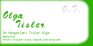 olga tisler business card